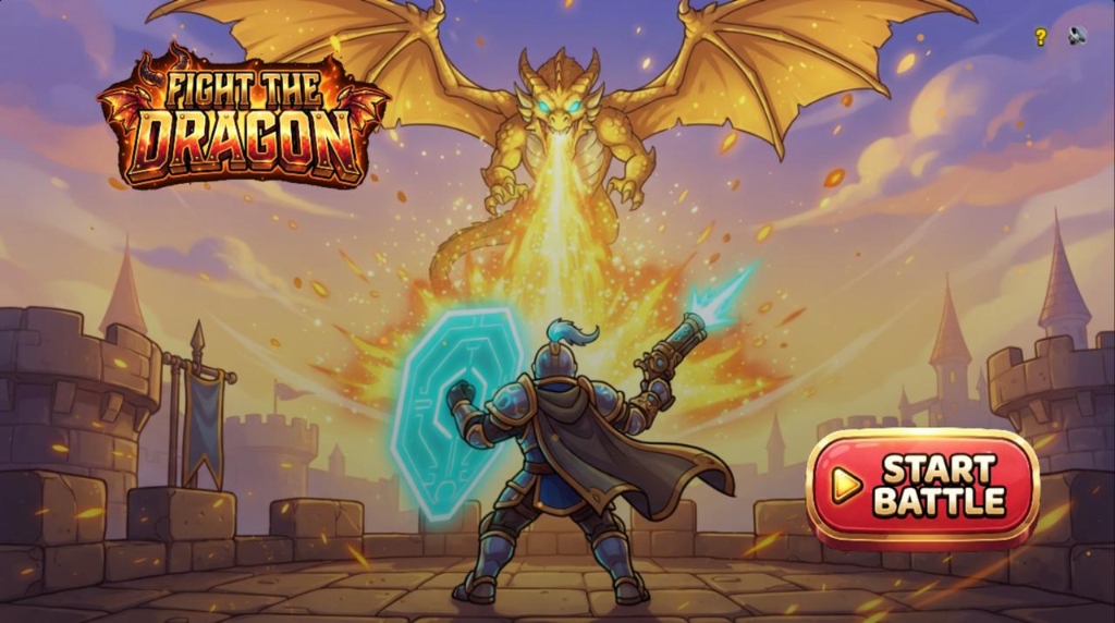 Fight The Dragon - Start Screen